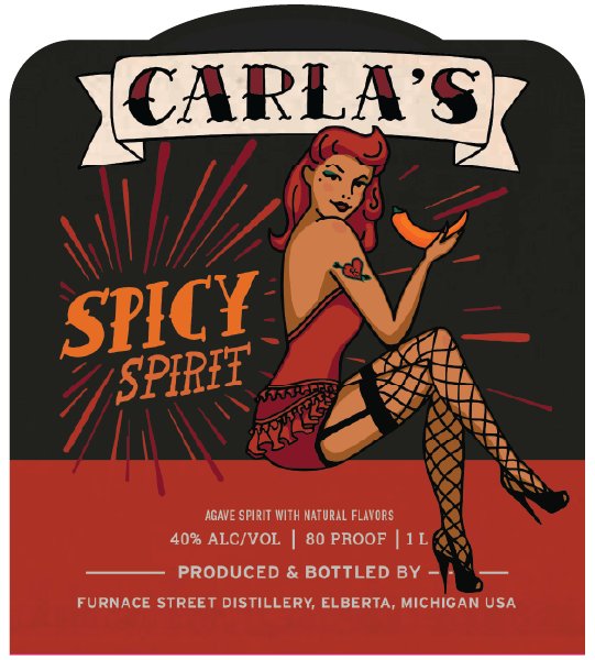 carla's spicy spirit label