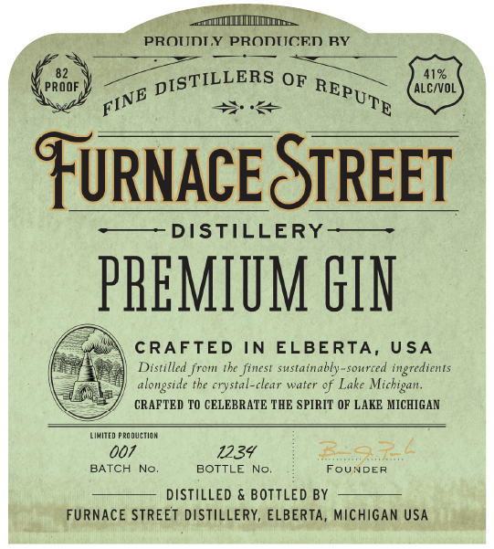 premium gin label 