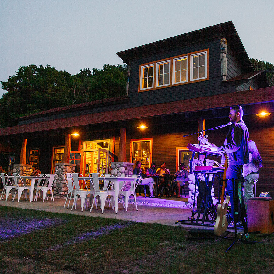 live music at Furnace Street Distillery in Elberta, Michigan