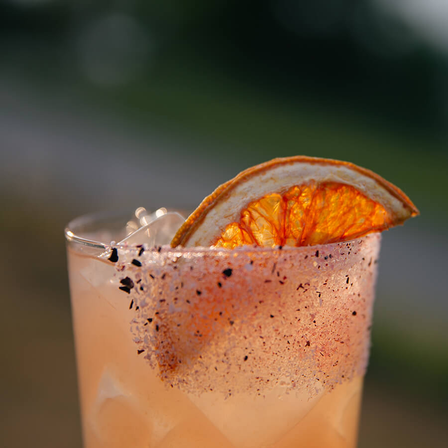 craft cocktail with agave spirits