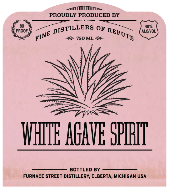 white agave spirit label 